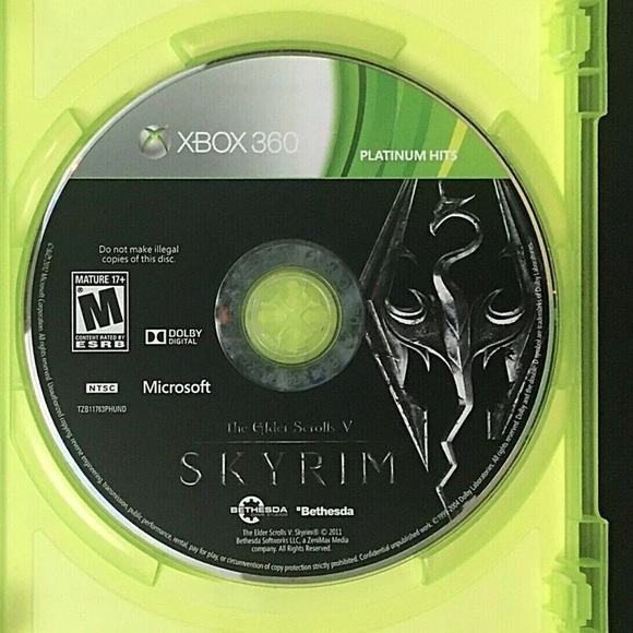 The Elder Scrolls V Skyrim Xbox 360 Platinum Hits 2011 TESTED Complete Manual - Picture 7 of 12